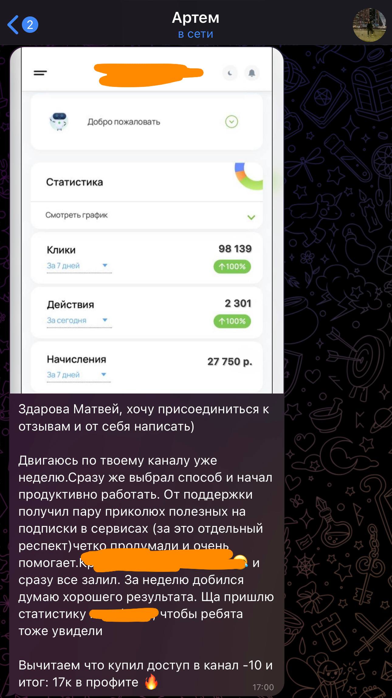 Отзыв участника